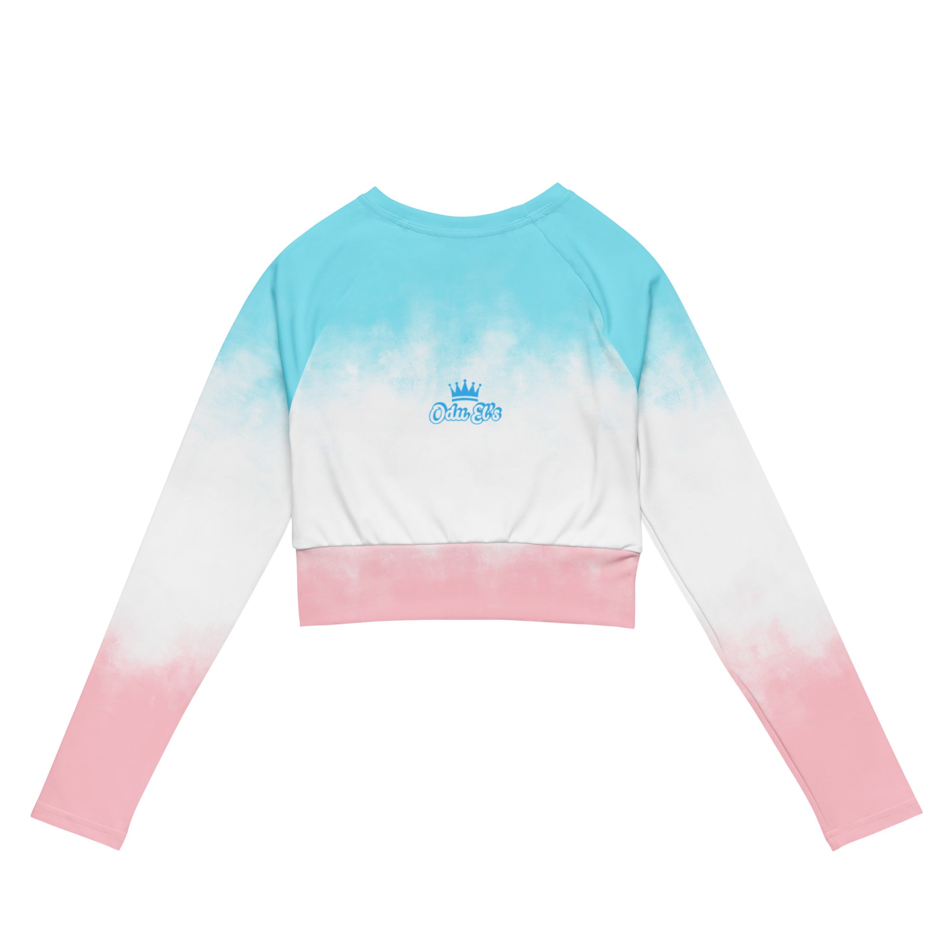 Recycled long-sleeve crop top