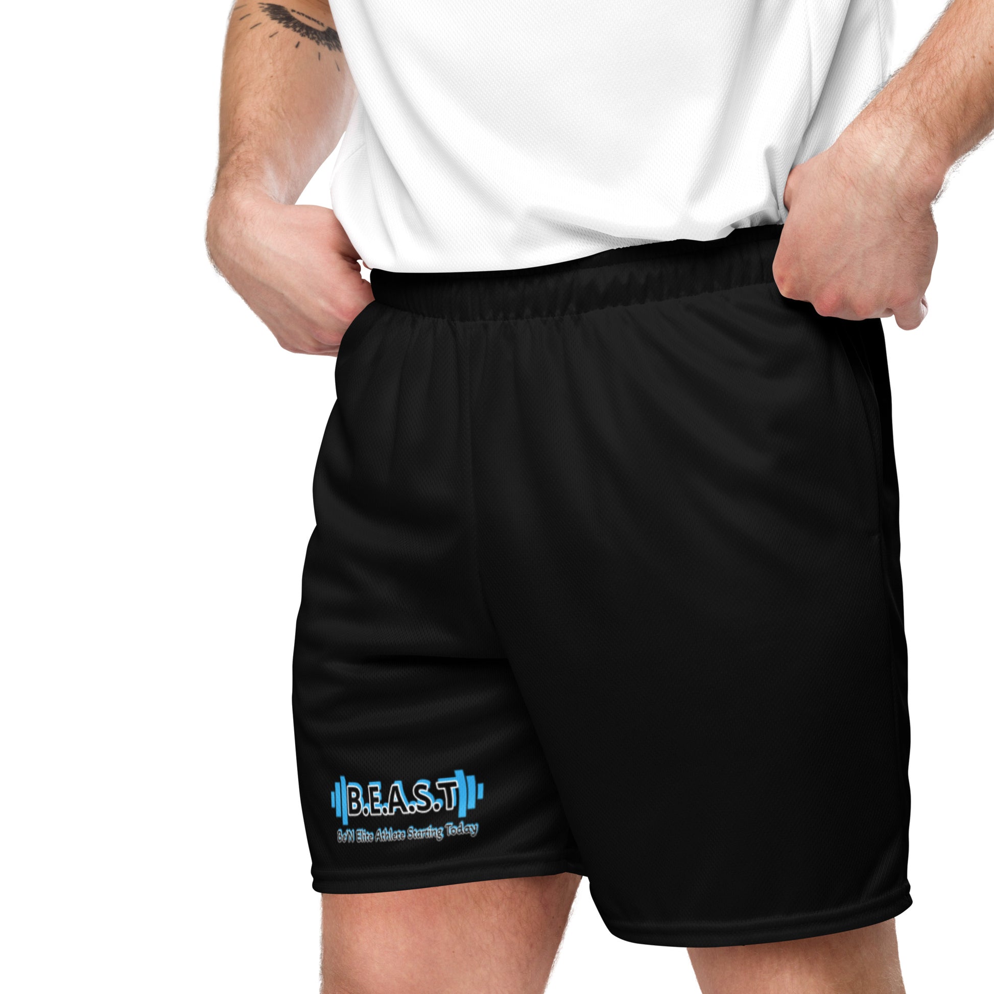 B.E.A.S.T Unisex mesh shorts