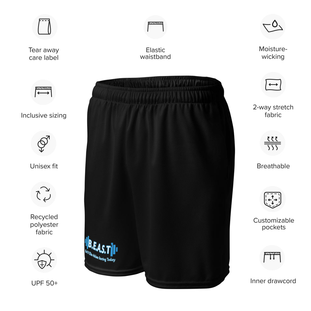 B.E.A.S.T Unisex mesh shorts