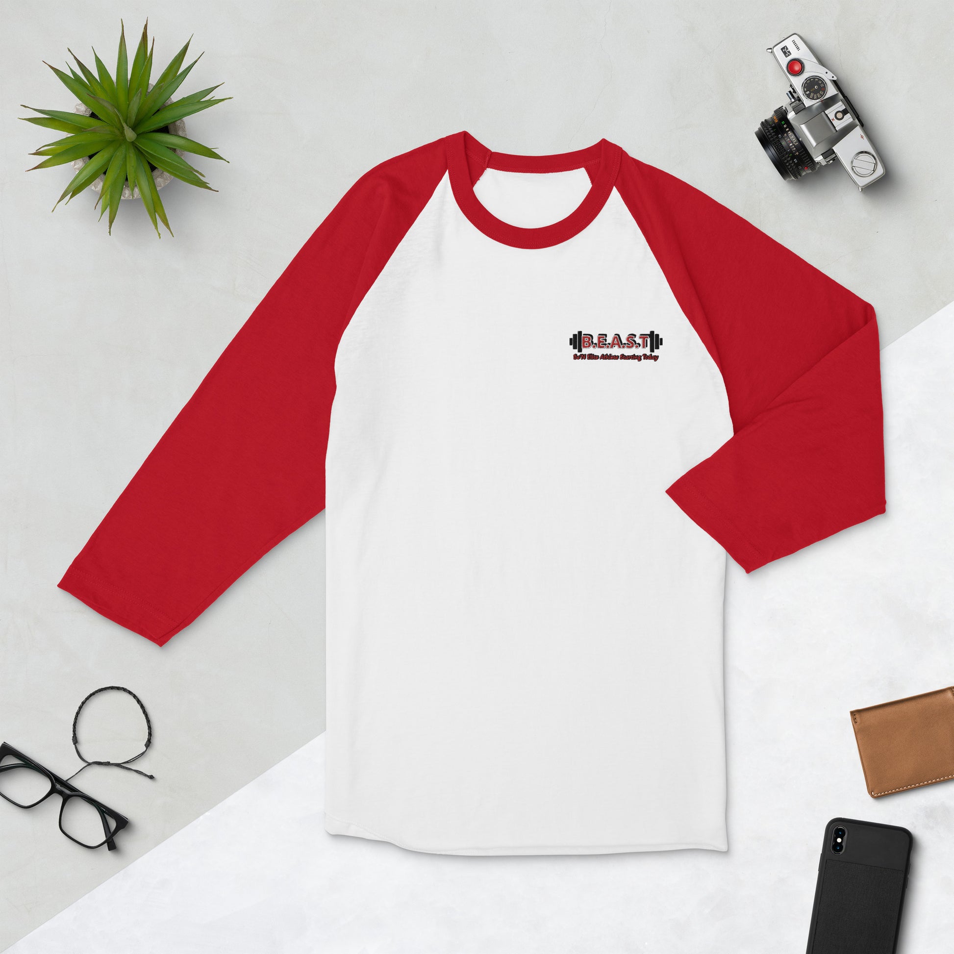 B.E.A.S.T 3/4 sleeve raglan shirt