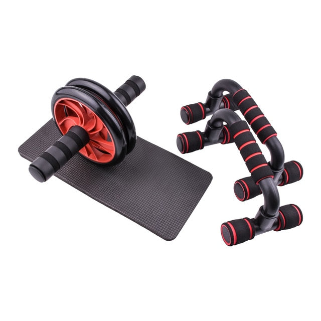 +Resistance Bands Push Up Stand Bar Abdominal Wheel AB Roller Jump Rope Grip Strength Exercise Home Gym Fitness Muscle Trainer