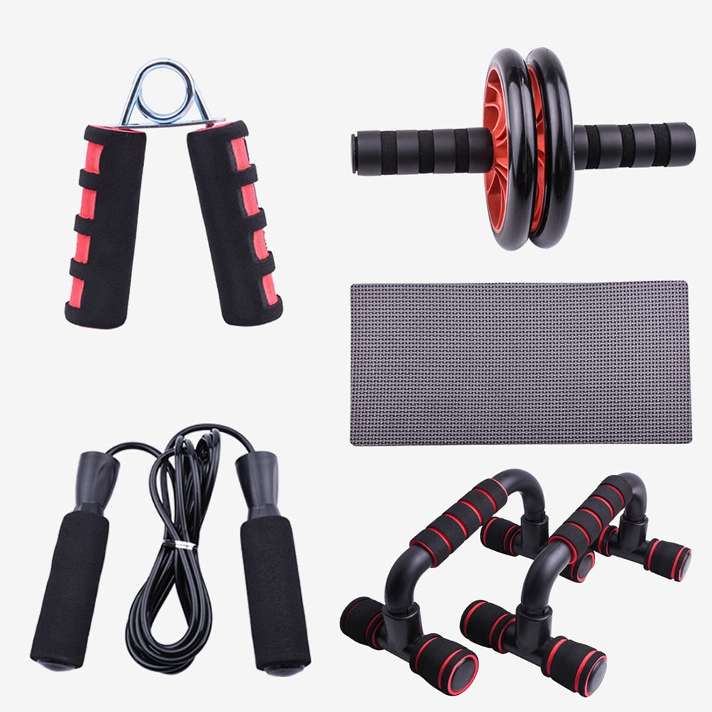 +Resistance Bands Push Up Stand Bar Abdominal Wheel AB Roller Jump Rope Grip Strength Exercise Home Gym Fitness Muscle Trainer